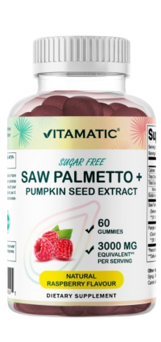 Sugar Free Saw Palmetto with Pumpkin Seed 3000 mg  - 60 Gummies