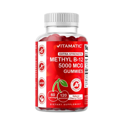 Sugar Free Methyl B12 5000 mcg - 120 Vegan Gummies
