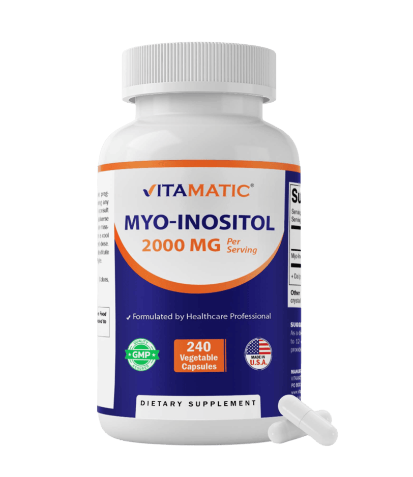Myo-Inositol 2000 mg Per Serving – 240 Vegetable Capsules