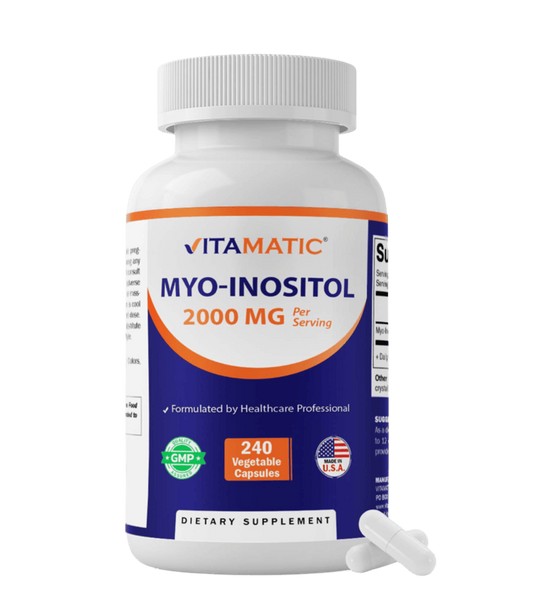 Myo-Inositol 2000 mg Per Serving – 240 Vegetable Capsules