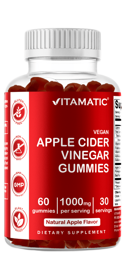 Apple Cider Vinegar  1000mg 60 Vegan Gummies
