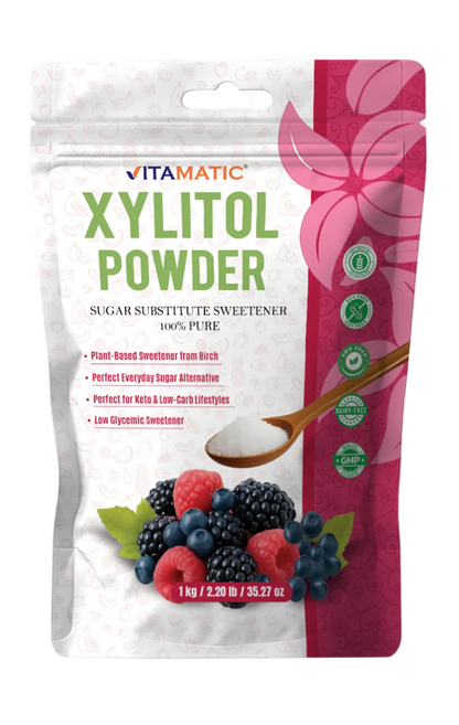 Xylitol Pure Powder 1 KG (2.2 lb) – 100% Pure Birch Derived Sweetener