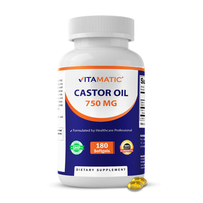 Castor Oil 750mg Softgels