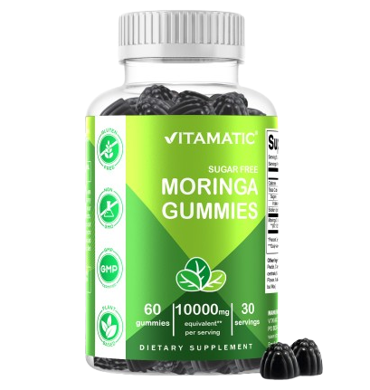 Moringa 100mg (50:1 Extract), Natural Mixed Fruit Flavor, 60 Gummies