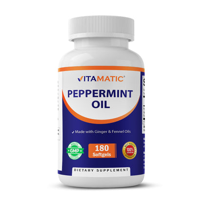 Peppermint Oil Softgels - 180 Softgels