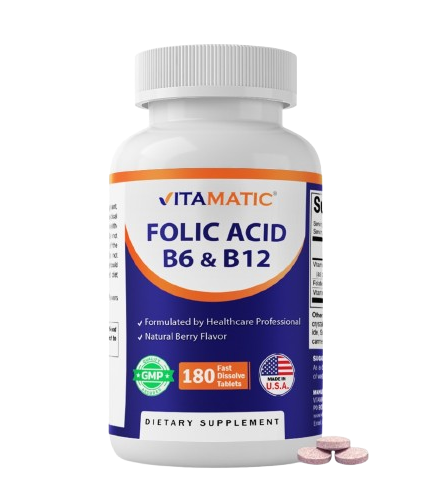 Folic Acid B6 & B12 - 180 Tablets