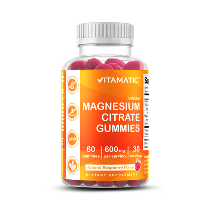 Magnesium Citrate 600mg 60 Vegan Gummies