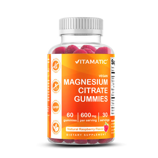 Magnesium Citrate 600mg 60 Vegan Gummies