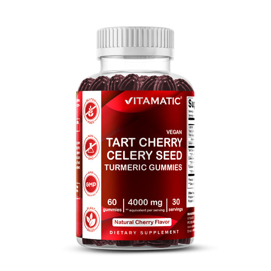 Tart Cherry with Celery Seed 4000 mg - 60 Vegan Gummies