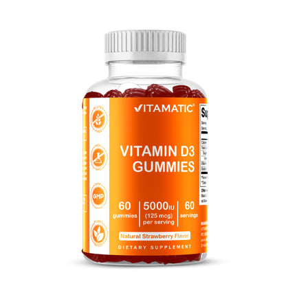 Vitamatic Vitamin D3 5000 IU Gummies, 60 Ct