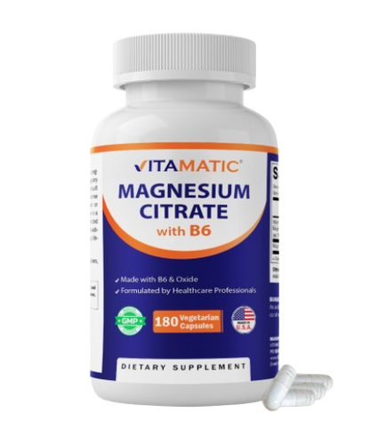 Magnesium Citrate 500mg per Serving 180 Vegetarian Capsules