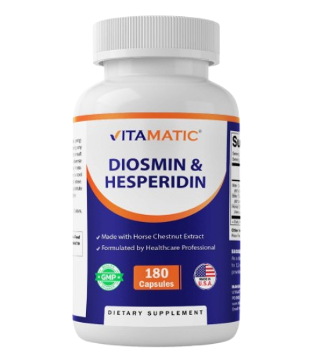 Diosmin Hesperidin 1000mg with Horse Chestnut Extract 100 mg – 180 Capsules – Citrus Bioflavonoids Complex – Non-GMO – Made in USA