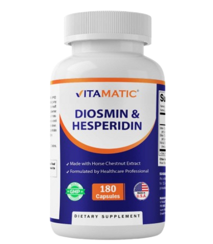 Diosmin Hesperidin 1000mg with Horse Chestnut Extract 100 mg – 180 Capsules – Citrus Bioflavonoids Complex – Non-GMO – Made in USA