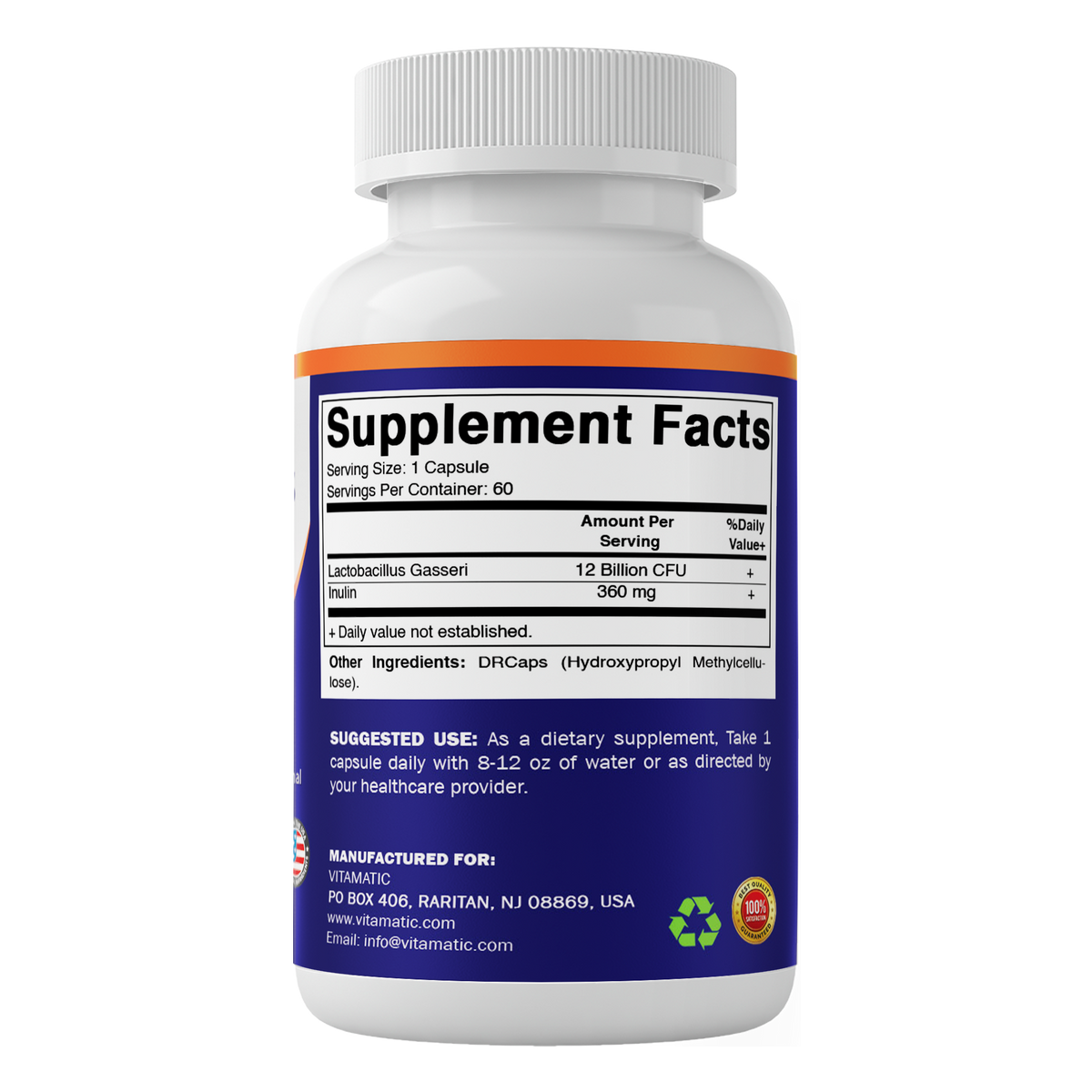 Lactobacillus Gasseri 12 Billion CFU, 60 DR Capsules