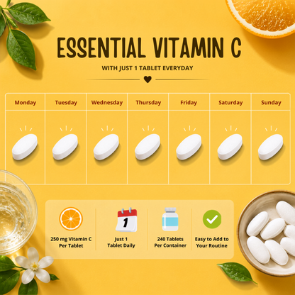 Vitamatic Vitamin C 250mg 240 Vegetarian Tablets