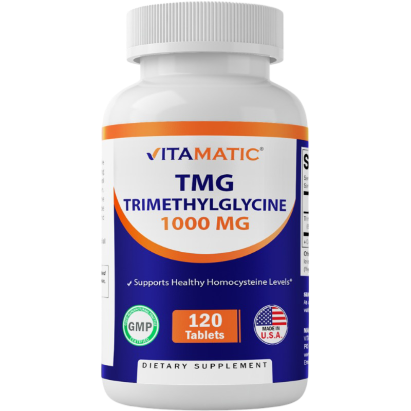 TMG Supplements 1000mg - 120 Vegetarian Tablets