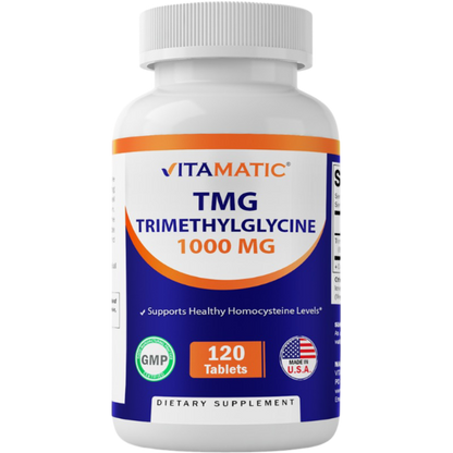 TMG Supplements 1000mg - 120 Vegetarian Tablets