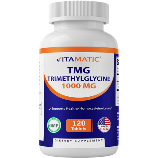 TMG Supplements 1000mg - 120 Vegetarian Tablets