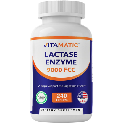 Lactase Enzyme 9000 FCC - 240 Tablets