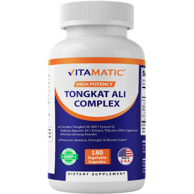 Tongkat Ali Extract 200 :1 Extract for Men (Longjack) Eurycoma Longifolia  1800 mg - 180 Capsules