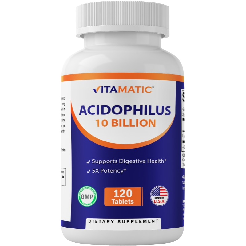 Acidophilus Probiotic 10 Billion CFU Daily Probiotic Supplement 120 Tablets