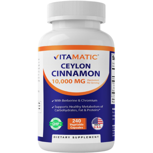 Ceylon Cinnamon 10000mg - 240 Vegetable Capsules