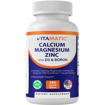 Calcium Magnesium Zinc with D3 & Boron - 365 Coated Tablets