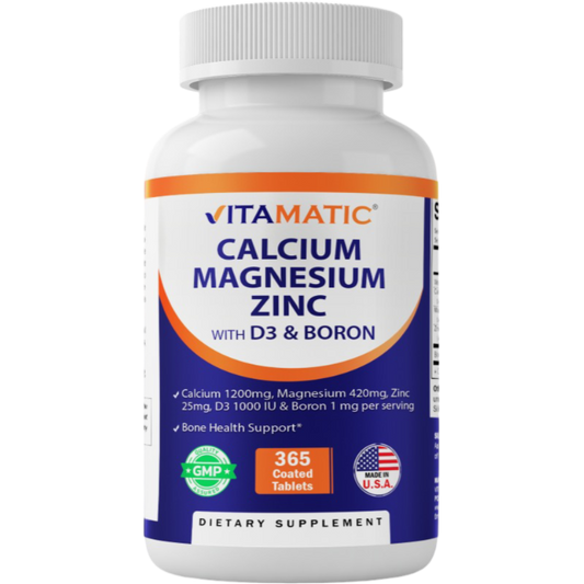 Calcium Magnesium Zinc with D3 & Boron - 365 Coated Tablets