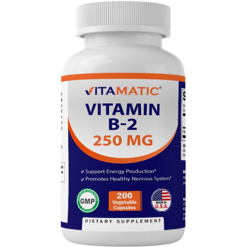 Vitamin B2 250 mg - 200 Capsules