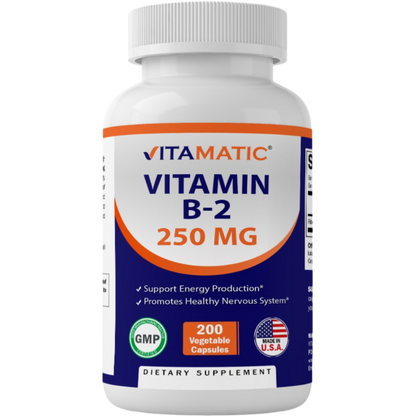 Vitamin B2 250 mg - 200 Capsules