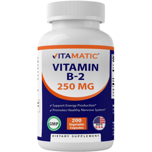 Vitamin B2 250 mg - 200 Capsules