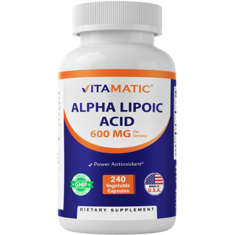 Alpha Lipoic Acid (ALA) 600mg Per Serving - 240 Vegetable Capsules