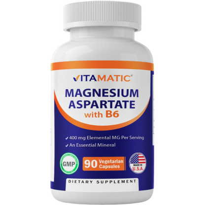 Magnesium Aspartate 400mg 90 Vegetarian Capsules