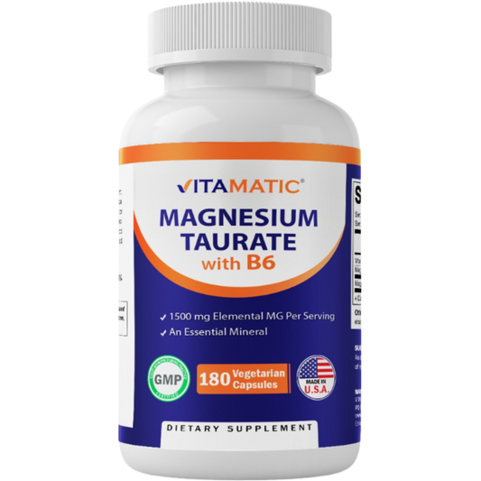 Magnesium Taurate 1500mg  180 Vegetarian Capsules