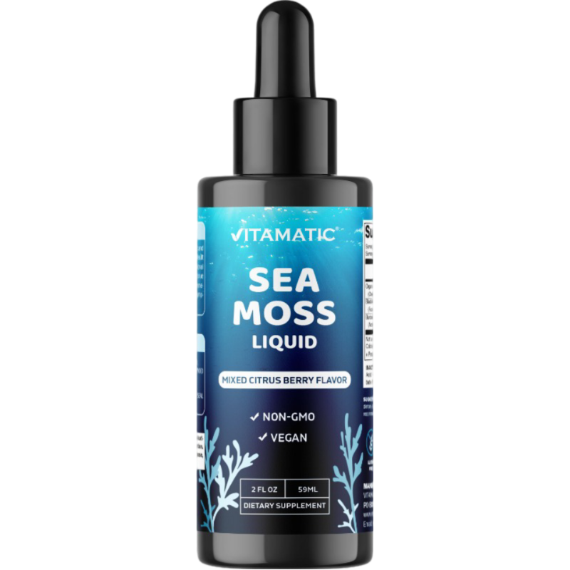 Liquid Organic Irish Sea Moss 2800 mg 2 FL OZ – Vitamatic