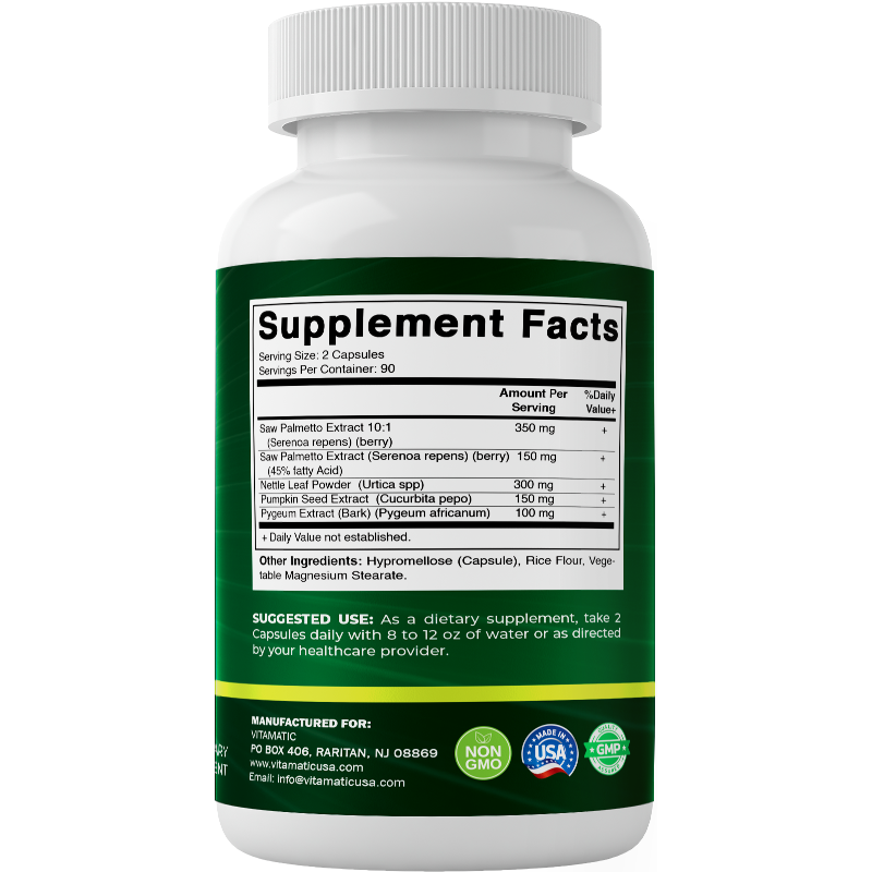 Saw Palmetto Extract for Men & Women 180 Veg Capsules