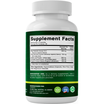 Saw Palmetto Extract for Men & Women 180 Veg Capsules