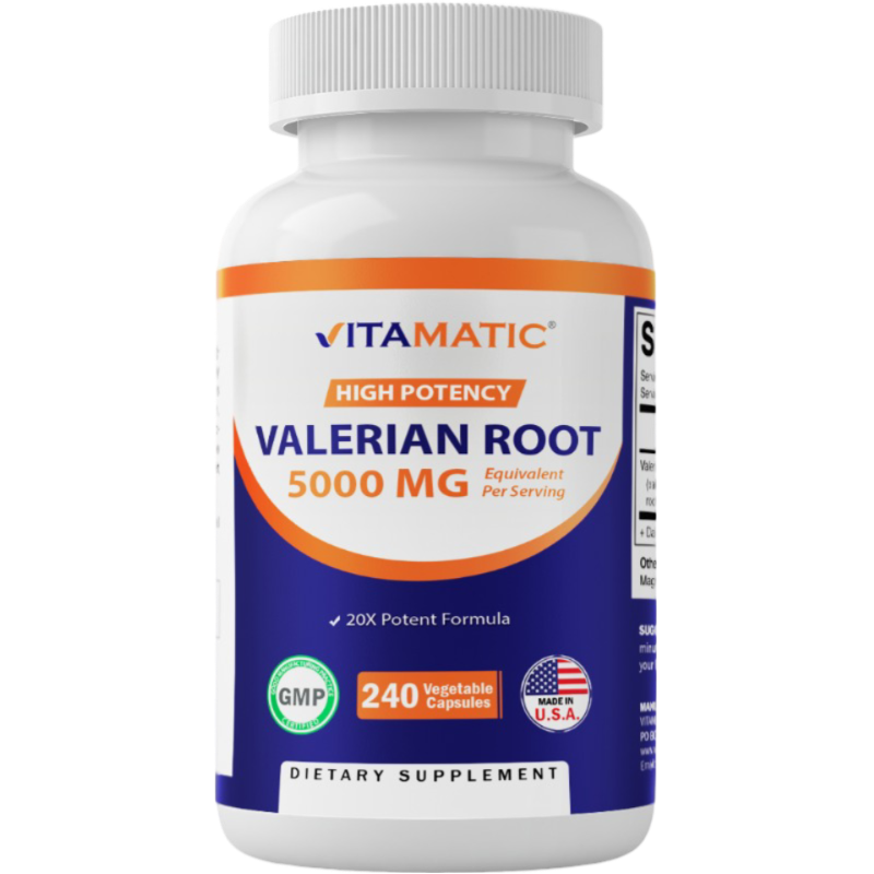 Valerian Root 5000 mg Equivalent per Capsule - 240 Capsules