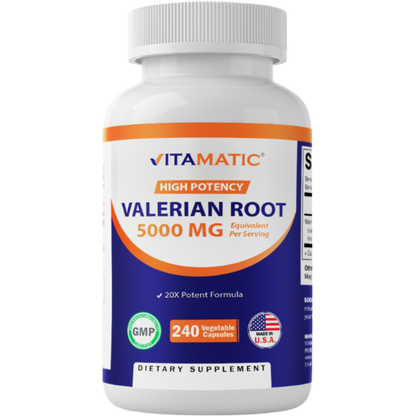 Valerian Root 5000 mg Equivalent per Capsule - 240 Capsules