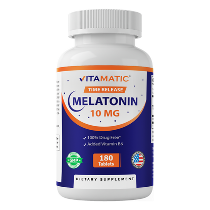 Time Release Melatonin 10mg with Vitamin B6 10mg