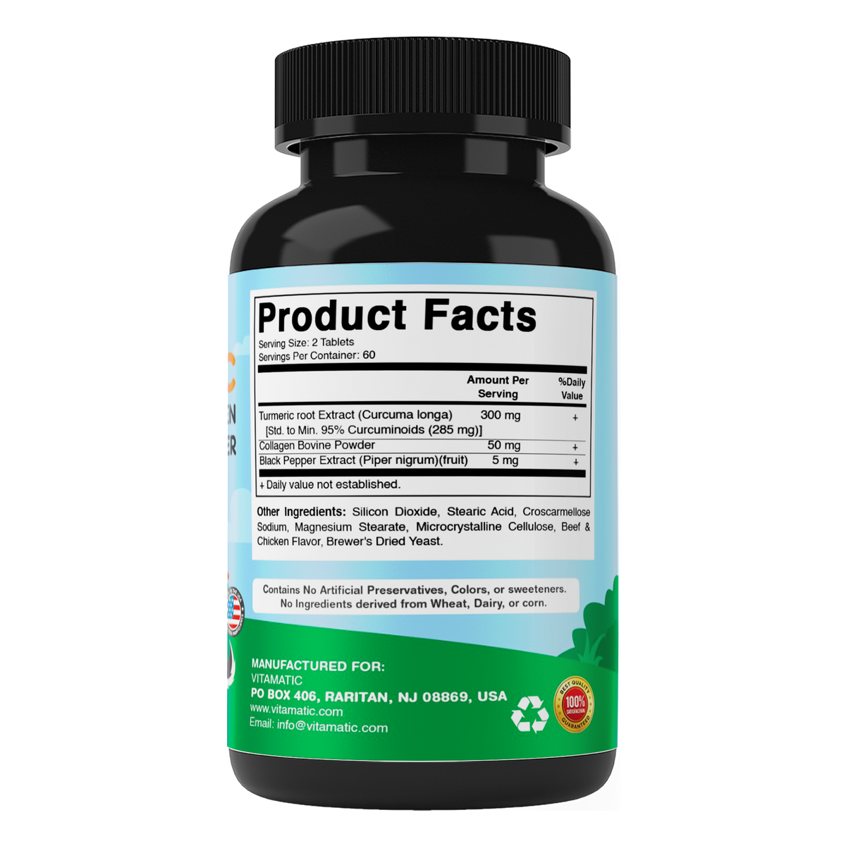 Turmeric+Collagen+Black Pepper for Dogs, 120 Tablets