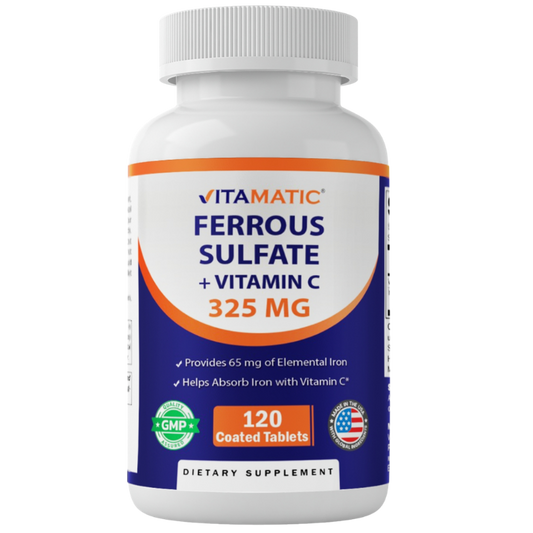 Ferrous Sulphate 325mg  Vitamin C 100mg - 250 Coated Tablets