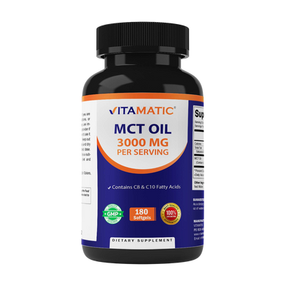 Vitamatic MCT Oil 3000mg per Serving, 180 Softgels