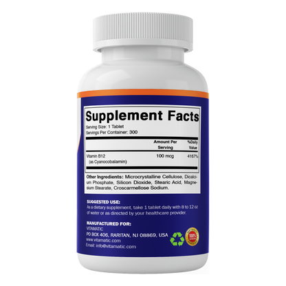 Vitamin B12 100 mcg Tablets