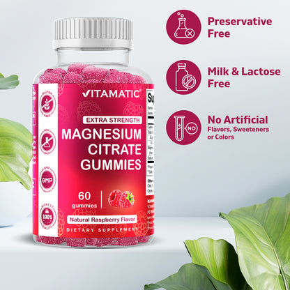 Extra Strength Magnesium 85mg - 60 Vegan Gummies