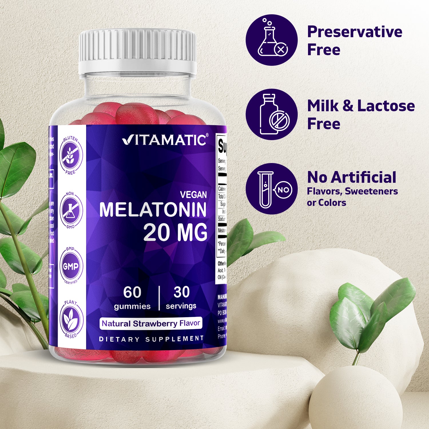 Melatonin 20mg - 60 Vegan Gummies – Vitamatic