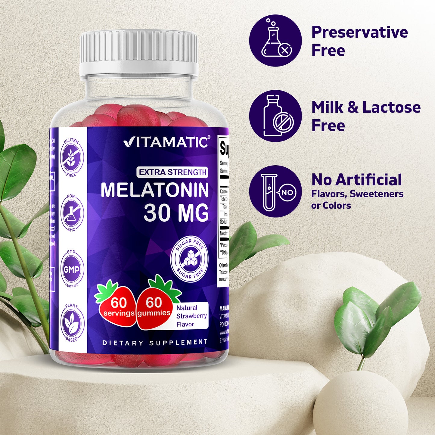 Sugar Free Melatonin 30mg - 60 Gummies