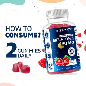 Sugar Free Melatonin 60mg Gummies 60 Ct