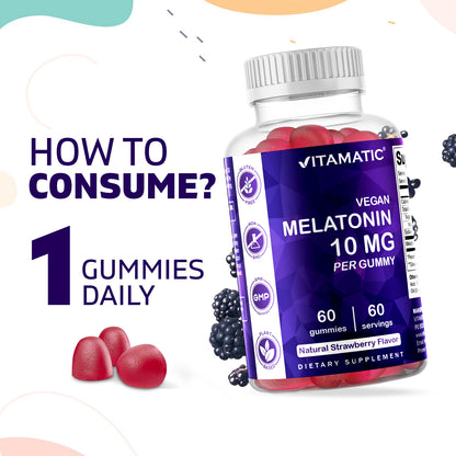 Melatonin 10mg 60 Vegan Gummies