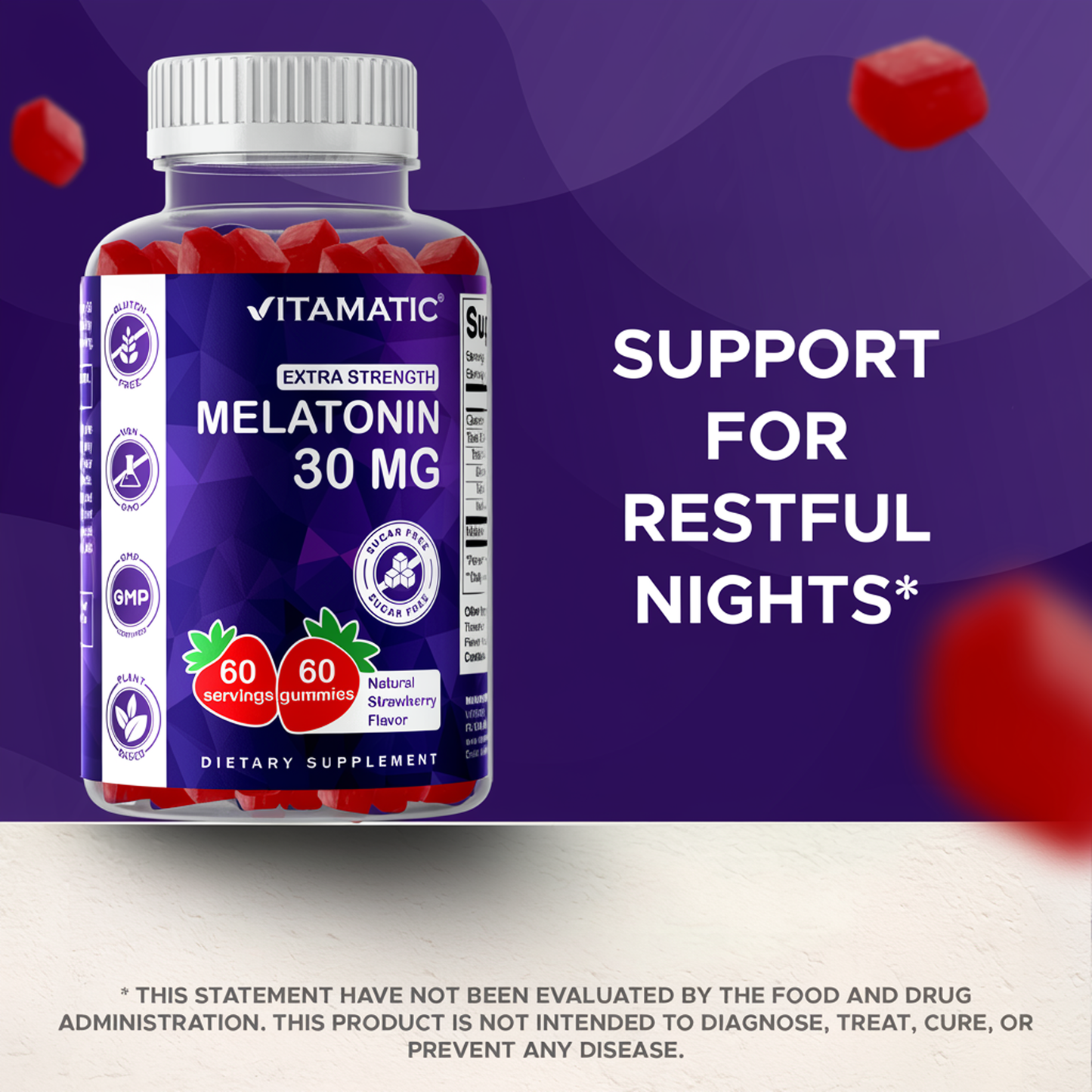 Sugar Free Melatonin 30mg - 60 Gummies